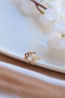 Heliophilia Silver Anillo de Piedra de Circonita Dorado Ajustable
